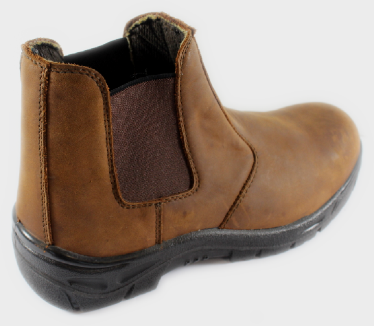 CE EN20345 Genuine Leather Safety Boots Ankle Boots with Steel Toe