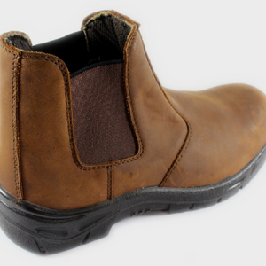 CE EN20345 Genuine Leather Safety Boots Ankle Boots with Steel Toe