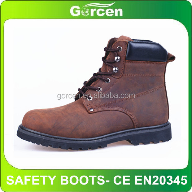 Goodyear nubuck leather safety boots with safety steel toe