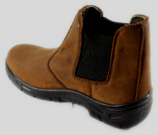 CE EN20345 Genuine Leather Safety Boots Ankle Boots with Steel Toe