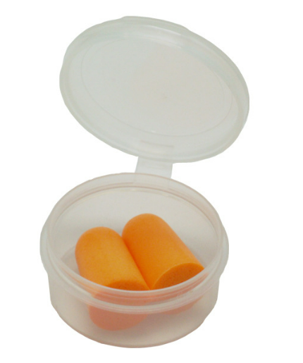 Disposable PU Foam Ear Plugs Holder Hearing Protection with PP Round Box