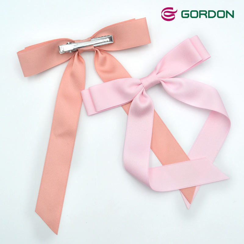 Gordon Ribbons Silk Ribbon Hair Bows With Alligator Clip For Girls Luxury Elegant Matt Ribbon Hair Bow