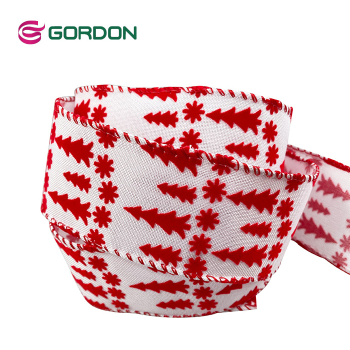 Gordon Ribbons Factory Wholesale 60mm Wired Edge Ribbon For Craft Christmas Ribbon Roll For Home Decoration