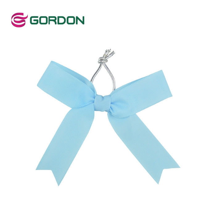 Gordon Ribbons  Factory Sale 5 CM Perfume Bottle Neck Bows Wine Bottle Decorative Bows With Elastic Christmas Bow Decoration