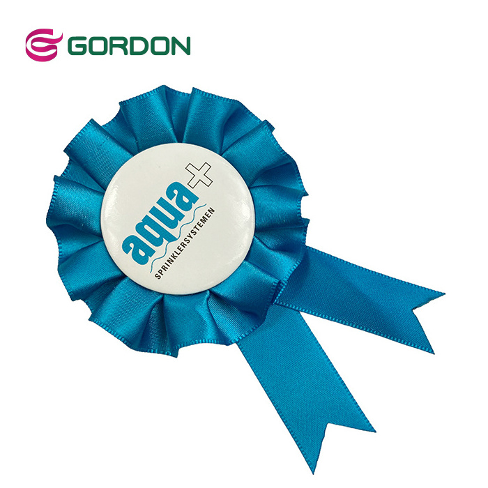 Gordon Ribbons Badge Awards Ribbon Rosette Bow MVP Rosette Ribbon Medal Recognition For Competition Sports Event Contests