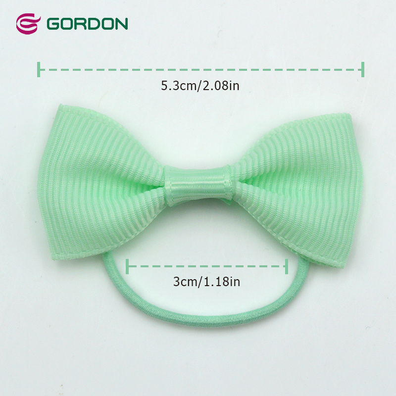 Gordon Ribbons 40 PCS/ 20 Color Baby Girl Hair Bows Grosgrain/Spiral Ribbon Bow with Elastic Band For  Girls Hair Girls Teens