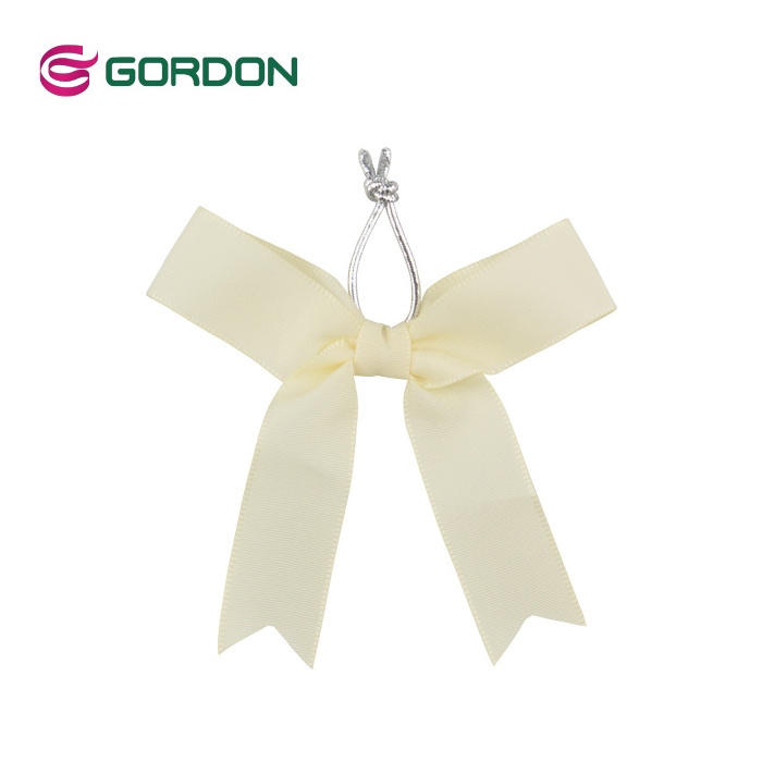 Gordon Ribbons  Factory Sale 5 CM Perfume Bottle Neck Bows Wine Bottle Decorative Bows With Elastic Christmas Bow Decoration