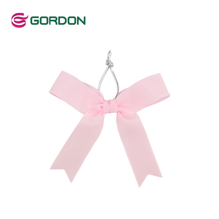 Gordon Ribbons  Factory Sale 5 CM Perfume Bottle Neck Bows Wine Bottle Decorative Bows With Elastic Christmas Bow Decoration