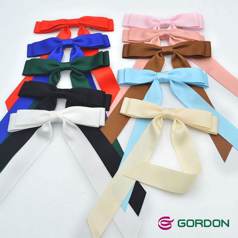 Gordon Ribbons Silk Ribbon Hair Bows With Alligator Clip For Girls Luxury Elegant Matt Ribbon Hair Bow