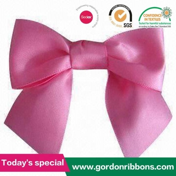 Gordon Ribbons Grosgrain Ribbon Red 38mm Wine Bottle Neck Satin Packing Bow Perfume Bottle Decoration Bow With Elastics