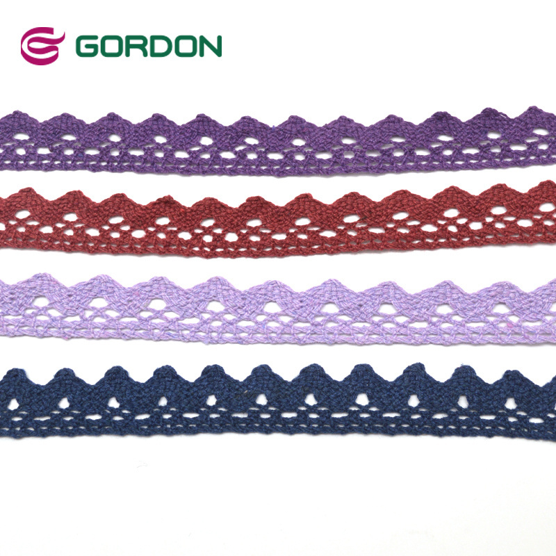 Gordon Ribbons Wholesale Luxury Lace Home Textile Embroidery Fabric 100% Cotton Sustainable Crocheted Embroidery Lace with Beads