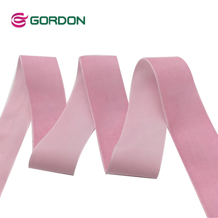 velvet ribbon high quality none elastic ribbon 25mm