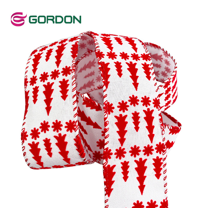 Gordon Ribbons Factory Wholesale 60mm Wired Edge Ribbon For Craft Christmas Ribbon Roll For Home Decoration