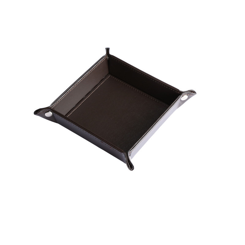 Shenzhen Luxury Square Leather Coin Valet Tray For Storage