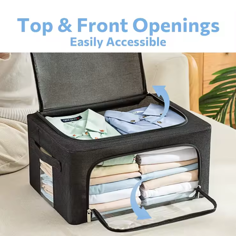 OEM hot selling home apparel storage packaging box for clothes toys folding fabric cloth storage box foldable cube organizer