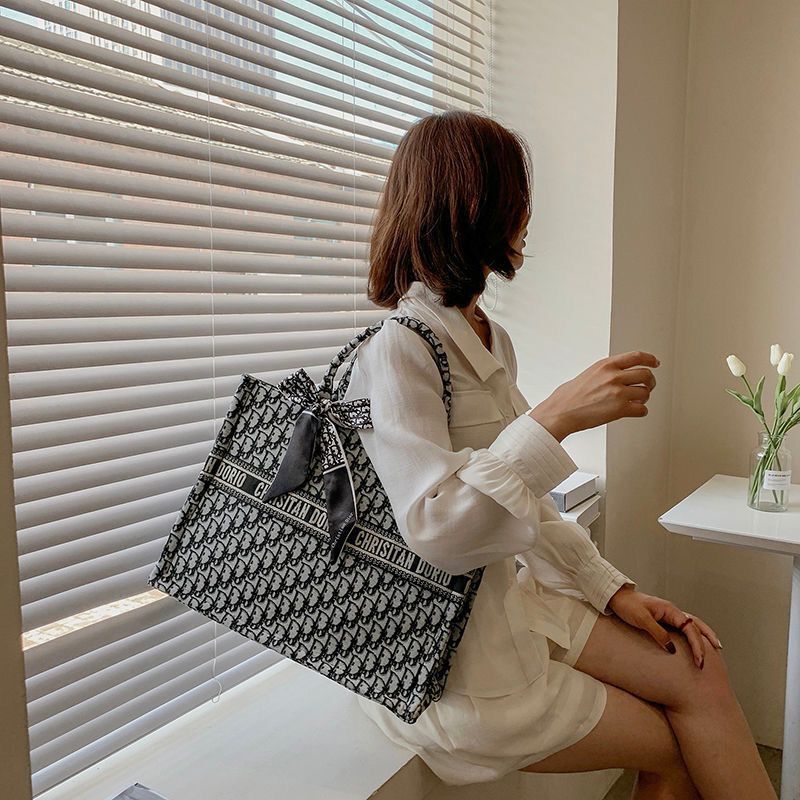 Canvas Tote Bag for Women Reusable Large Ladies Shoulder Bag Fasion Handbag for Office Shopping Travel Purse Versatile Handbags