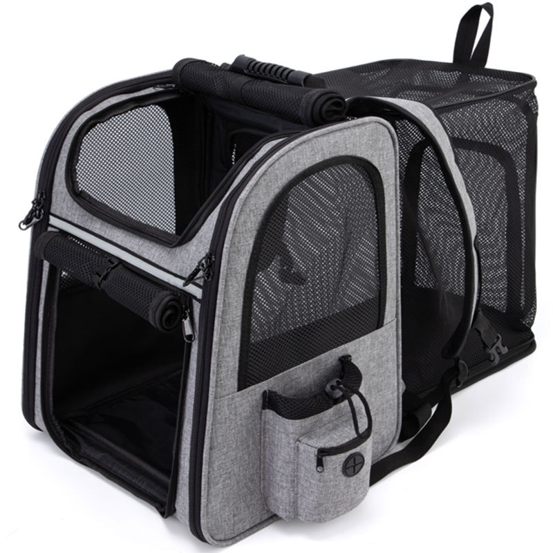 Pet Carrier Backpack Dog Carrier Expandable with Breathable Mesh for Small Cats Puppies for Hiking Travel Outdoor Hold Pets