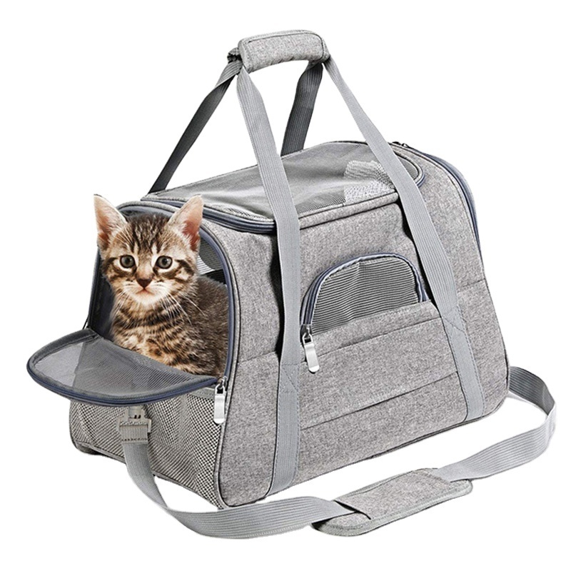 Cat Dog Carrier for Small Medium Cats Puppies up Airline Approved Carrier Soft Sided Collapsible Travel Puppy Carrier