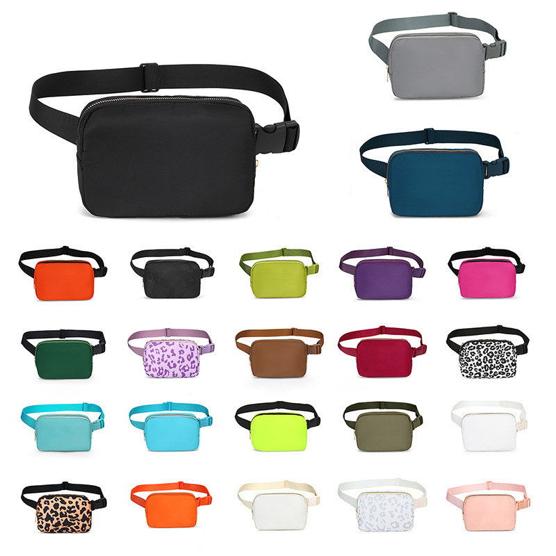 Women's Trendy Waterproof Oxford Fanny Pack Mini Crossbody Bag Zipper Pillow Running Belt Bum Hip Chest Waist Pack Side Bag