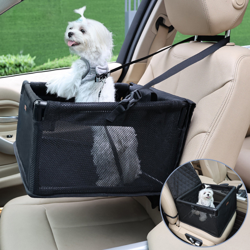 OEM/ODM Pet Dog Booster Seat with Upgrade Support Rod Breathable and Foldable Car Basket Car Portable Seat Small Medium Pets