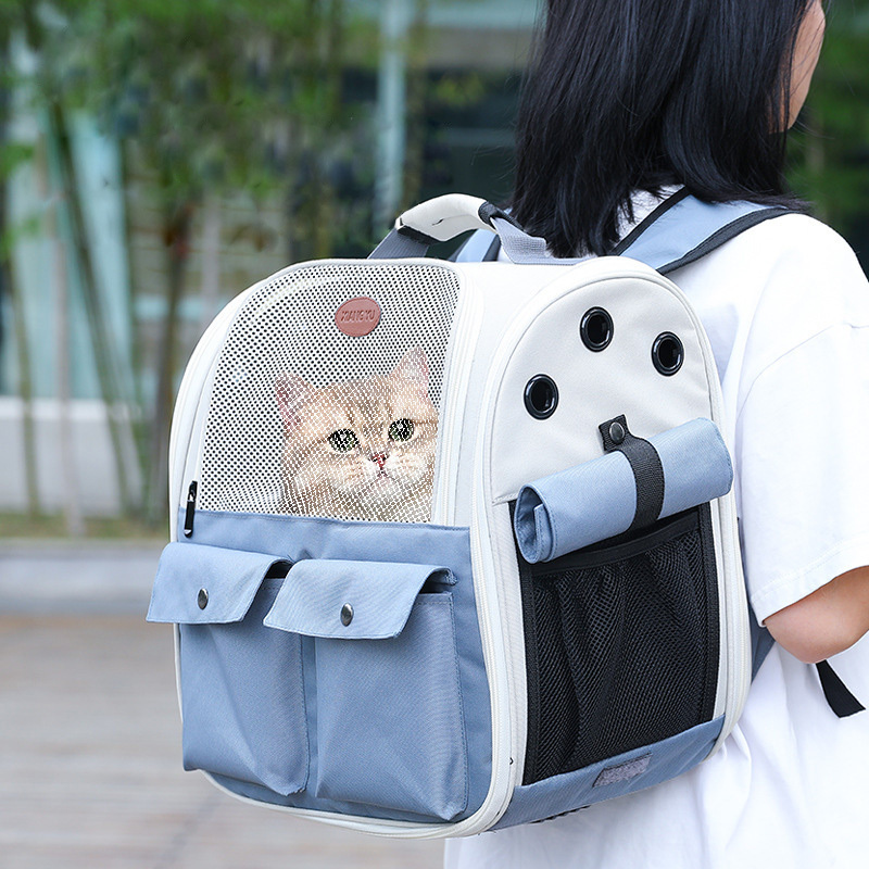 Cat Backpack Carrier Small and Medium Dogs and Cats Bags Expandable Pet Carrier Backpack Airline Approved