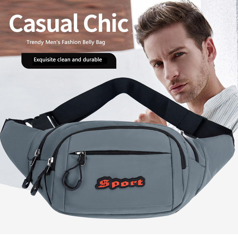 Custom Logo Acceptable Wholesale Fashion Adjustable Belt Belly Bag Fanny Pack Travel Sports Running Waist Bag