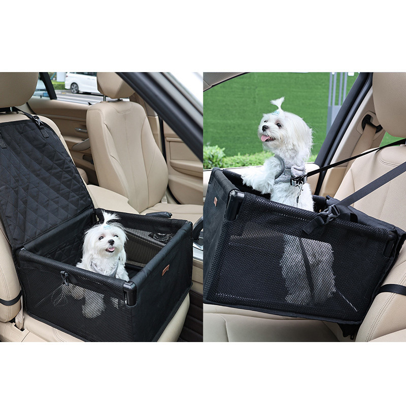 OEM/ODM Pet Dog Booster Seat with Upgrade Support Rod Breathable and Foldable Car Basket Car Portable Seat Small Medium Pets