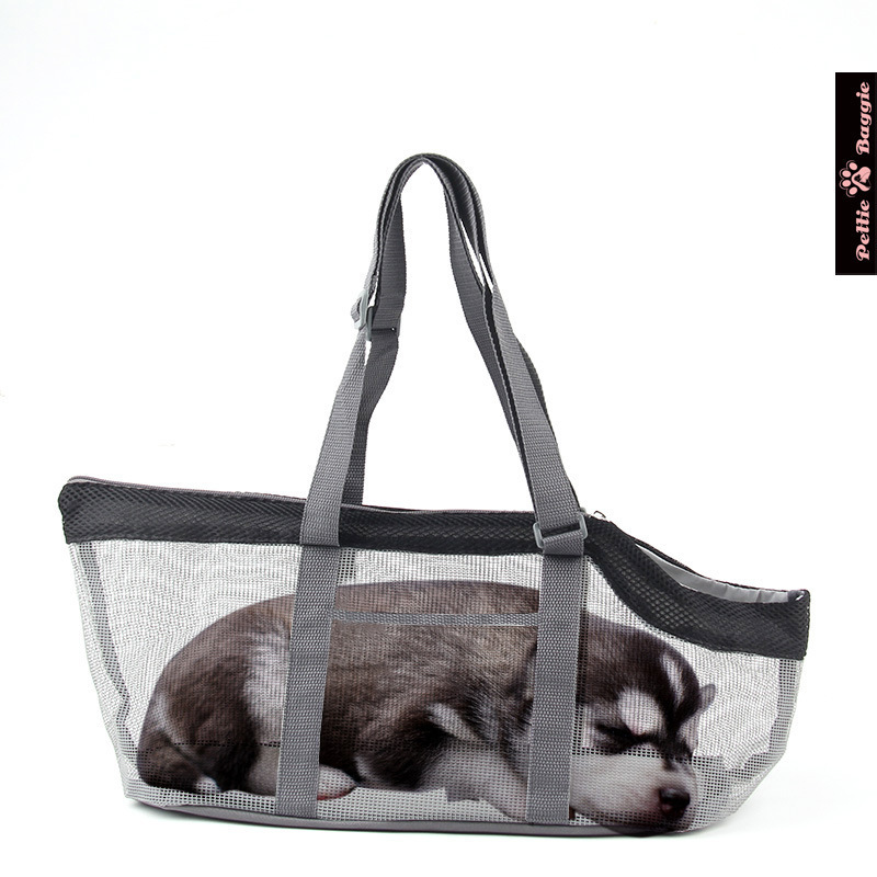 Dog Purse Carrier for Small Cats Breathable Mesh Soft-Sided Small Pet Tote Bag with Safety Tether Lightweight Handbag with Pad