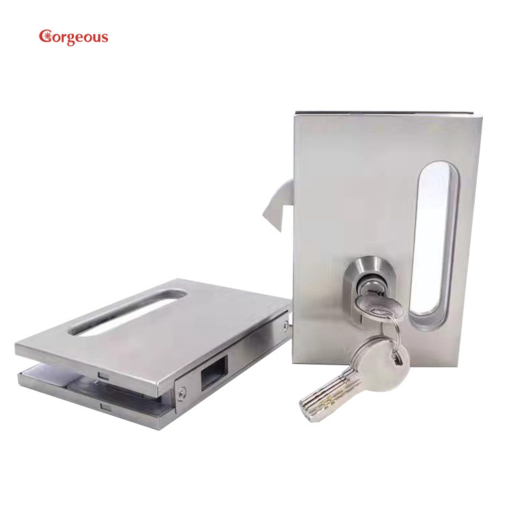 glass lock centre handle lever hardware cylinder sliding glass cerraduras frameless office commercial glass door lock