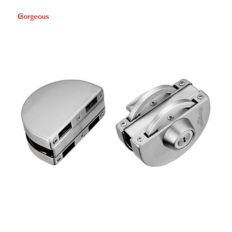 glass lock centre handle lever hardware cylinder sliding glass cerraduras frameless office commercial glass door lock