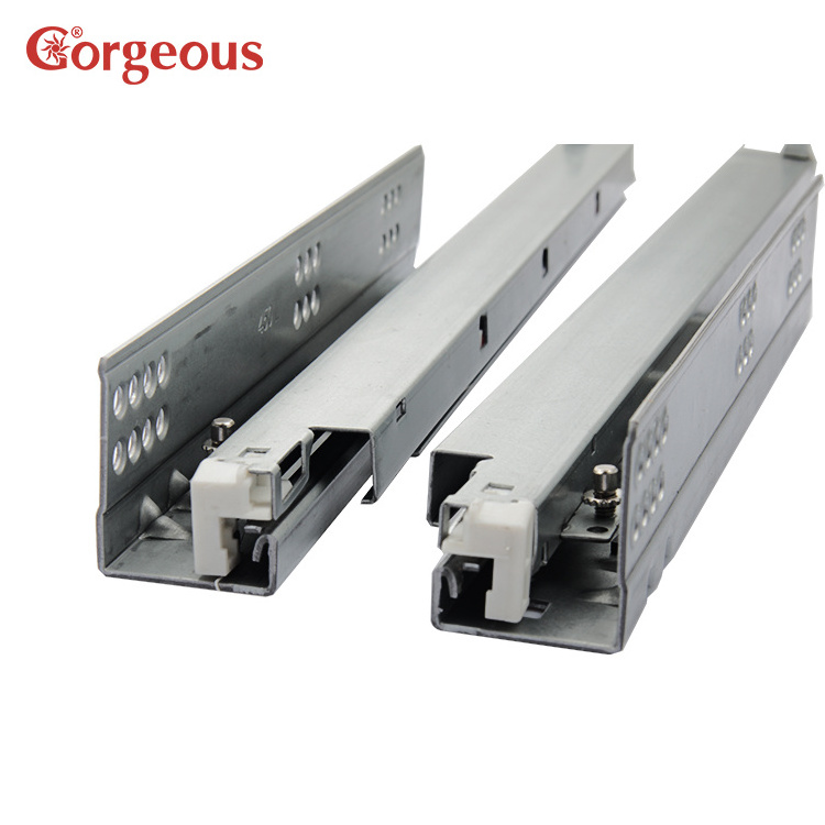 heavy duty kitchen cabinet drawer runners soft close triple extension telescopic concealed undermount drawer slide