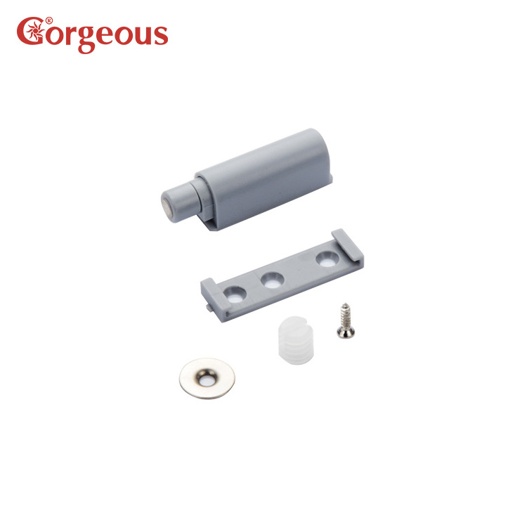 short plastic cabinet door push open cupboard door catch magnetic latch