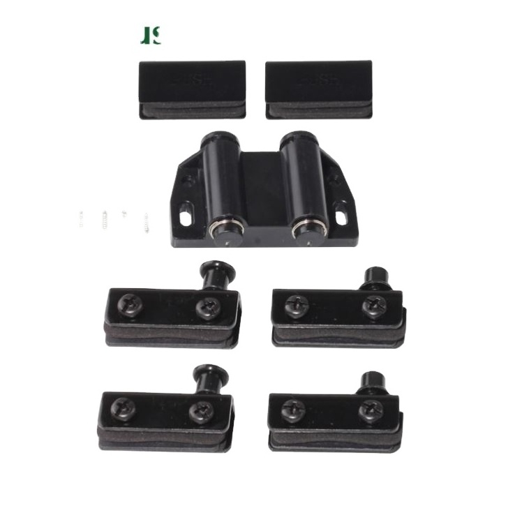 double single cabinet glass door hinges touch push to open latch black magnetic push catch furniture glass pivot hinge with push