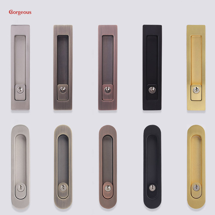 gorgeous zinc alloy slider latch hidden privacy pocket wooden door handle hook lock sliding doors hidden pull handle