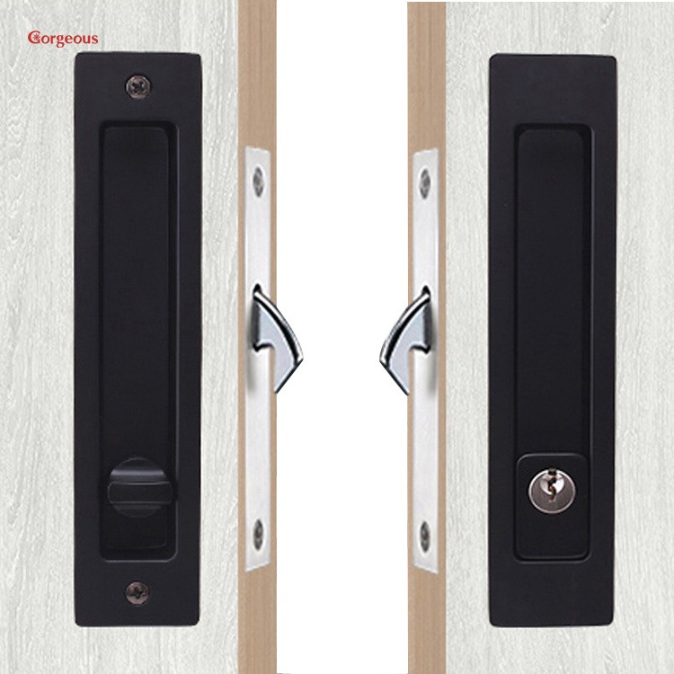 gorgeous zinc alloy slider latch hidden privacy pocket wooden door handle hook lock sliding doors hidden pull handle