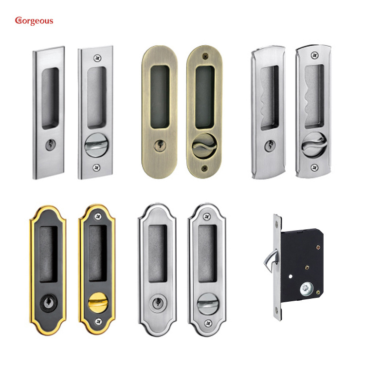 gorgeous zinc alloy slider latch hidden privacy pocket wooden door handle hook lock sliding doors hidden pull handle