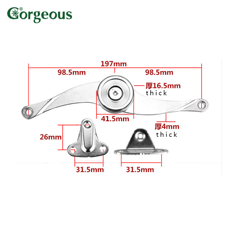 K120 Adjustable lid stay cabinet support curved the random stopping