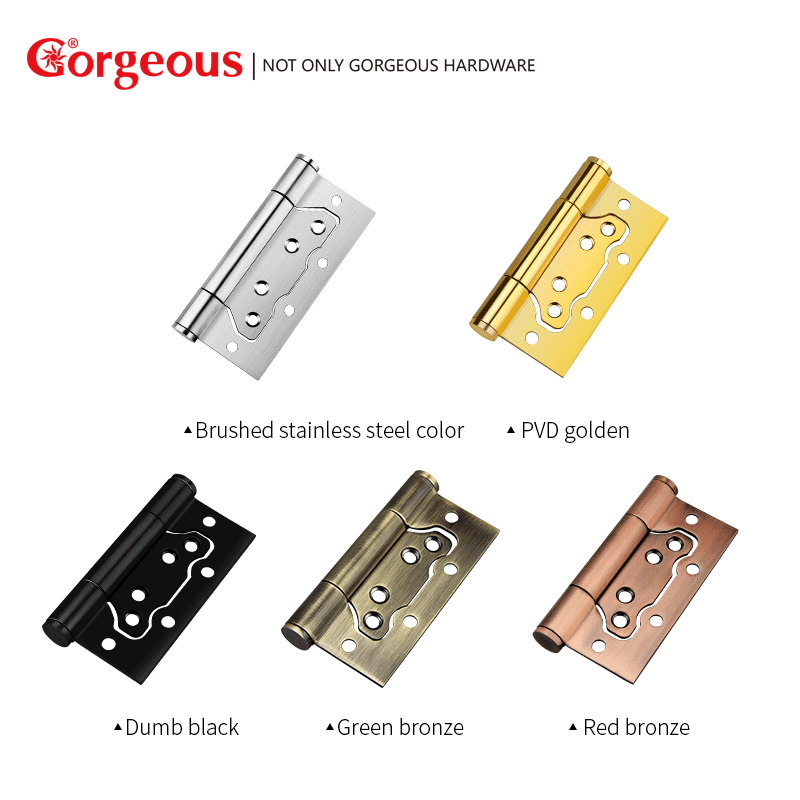 GORGEOUS 4 inch adjustable self closing gate hinge stainless steel spring auto butterfly door closer hinge