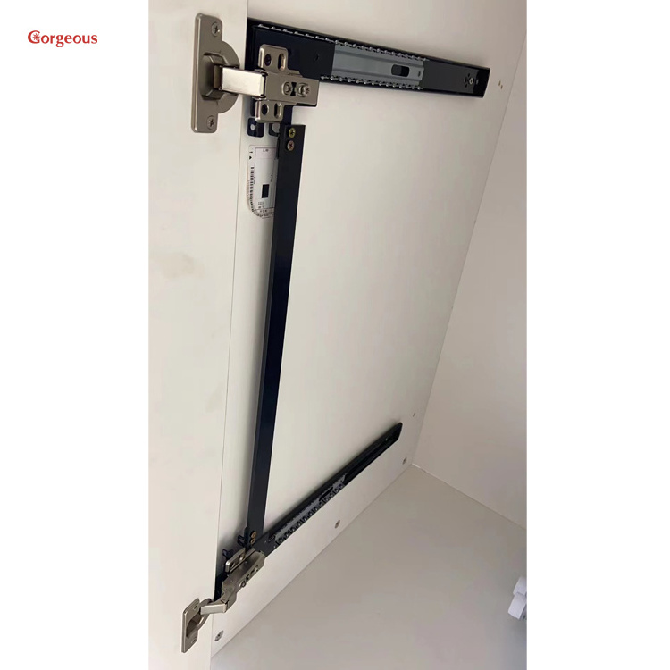 furniture accessories sliding rail roller hinge pocket folding hidden swing door system fold slide for kitchen  cabinet