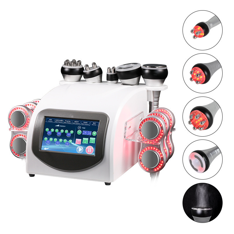 6 in 1 40k ultrasonic vacuum cavitation rf slimming device  body building and  losing weight  beauty equipment