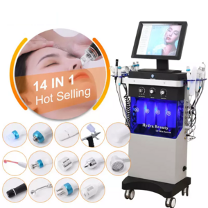 korea 14 in1 aesthetics dermabrasion facial cleaning hydro facial handpiece beauty clinic machine