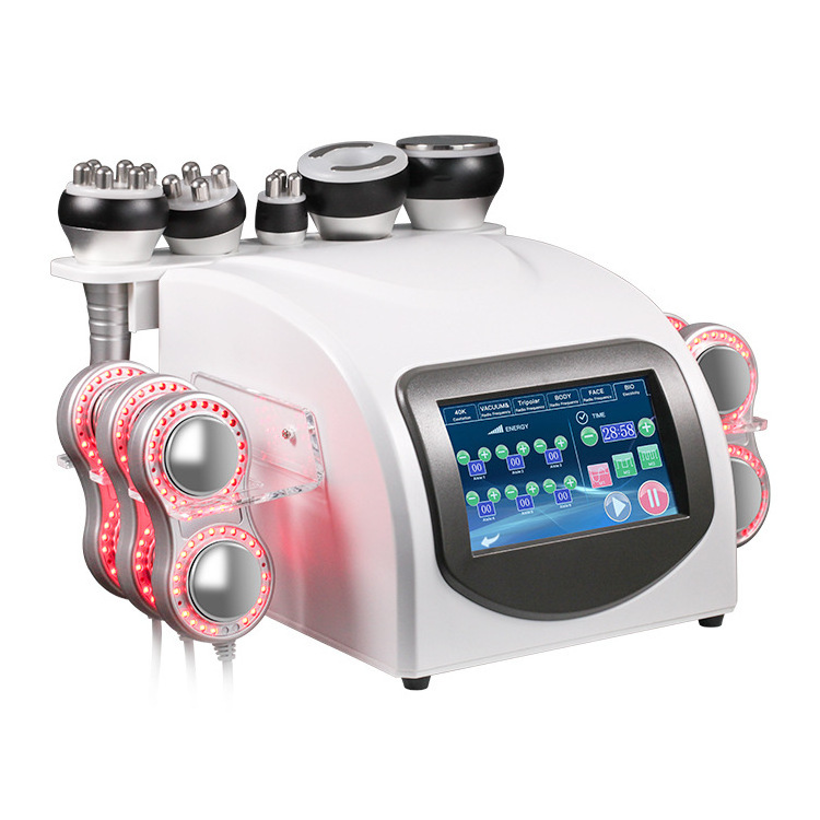 6 in 1 40k ultrasonic vacuum cavitation rf slimming device  body building and  losing weight  beauty equipment