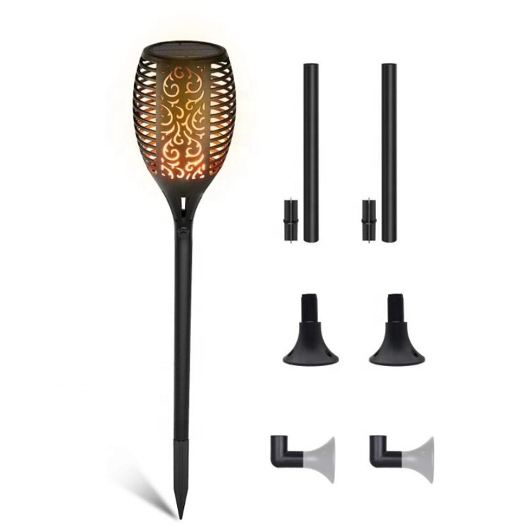 Patio Lawn Fence Yard Pathway Landscape Torch Waterproof Outdoor Led Candle Lamp Dance Flickering Flame Solar Garden Light