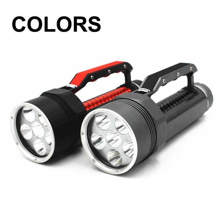 Super Bright Underwater 6 LED Flashlight 32650 26650 Battery Powerful 365NM 395NM Waterproof UV Diving Torch