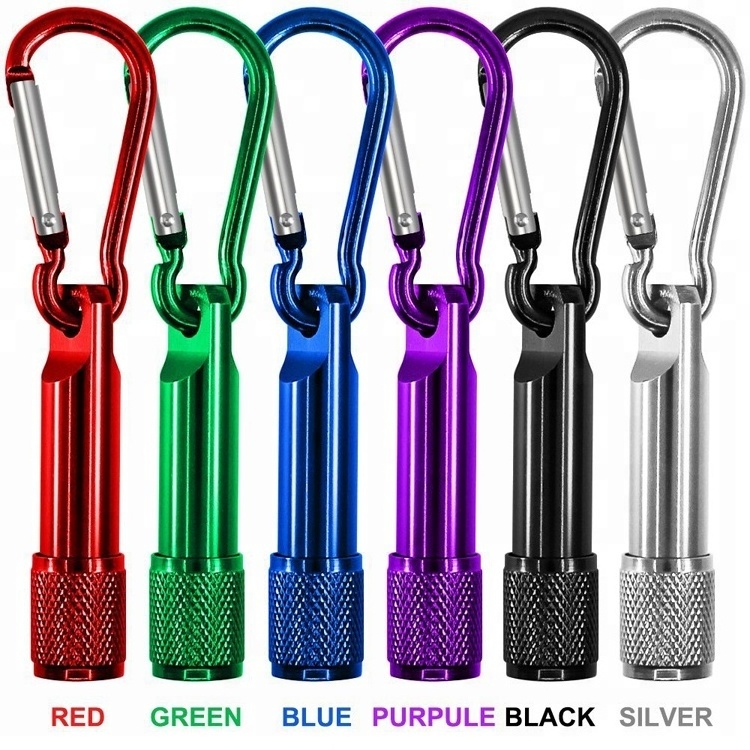 Camping Emergency Keyring Torch Kids Promotional Gift Keychain Light Metal Mini Led Keychain Flashlight