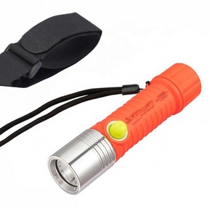 ABS Portable Emergency Hand Torch Snorkeling Diving Light 18650 AAA Battery Powered Waterproof Rubber Led Flashlight