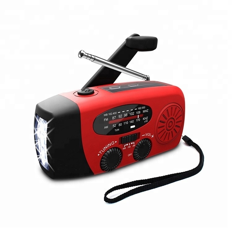 Multifunction Dynamo Radio Emergency Power Bank Outdoor Activities Tool Solar Flashlight AM/FM/NOAA Hand Crank Radio