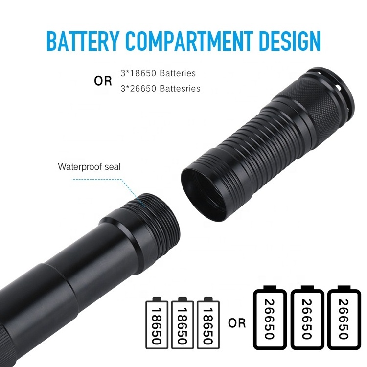 Waterproof Most Powerful XHP70.2 Led Diving Tactical Flashlight 10000 Lumens