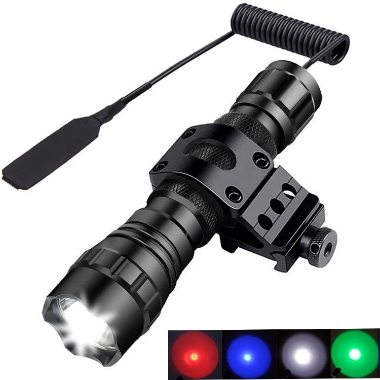 Animal Protecting Blue Green UV Tactical Torch Pocket Night Hunting Light Tail Switch Single One Mode Red Led Flashlight