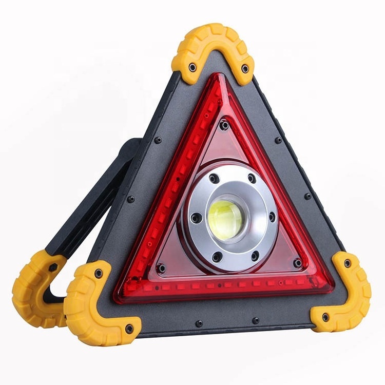 Road Maintenance Car Work Lamp Reflective Red Flashing Led Triangle Warning Lights